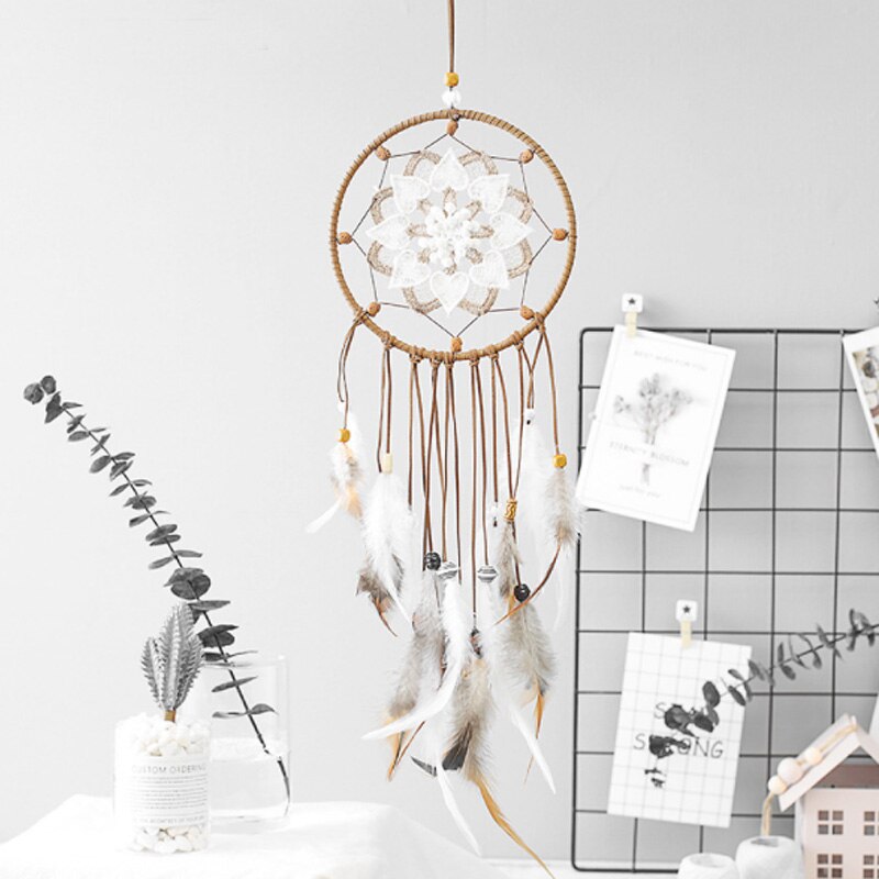 Handmade Ethnic Dream Catcher – Decorative Feather Wall Hanging for Home, Bedroom & Wedding Decor