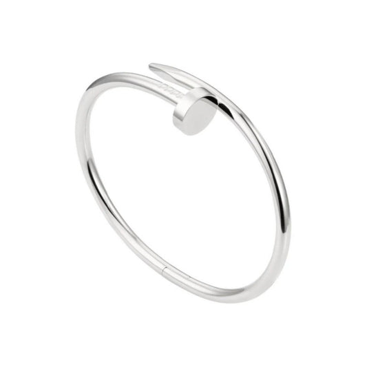 Unisex Fashion Nail Cuff Bracelet in Silver Tone