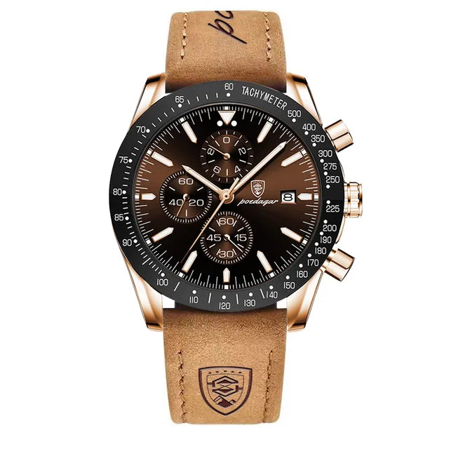 Multi-Functional Blue Dial Men's Business Watch - Premium Sports Watch with Silicone Strap