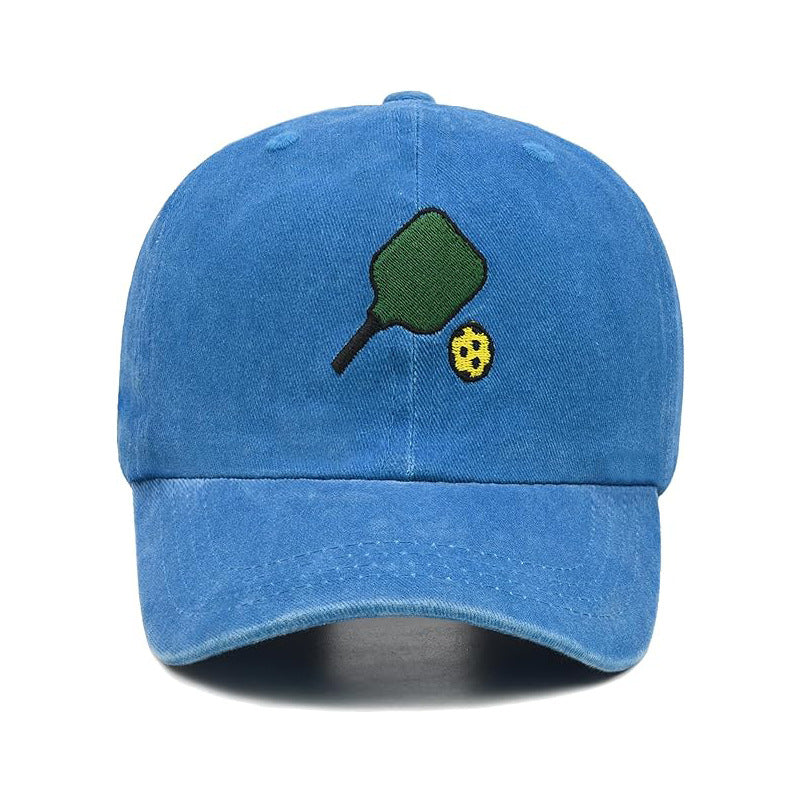 Pickleball Hair Don't Care" Embroidered Washed Cotton Baseball Cap