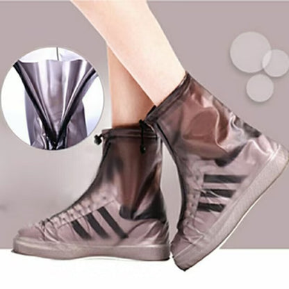 Waterproof Shoe Covers with Zipper | Thickened PVC Rain Boot Covers