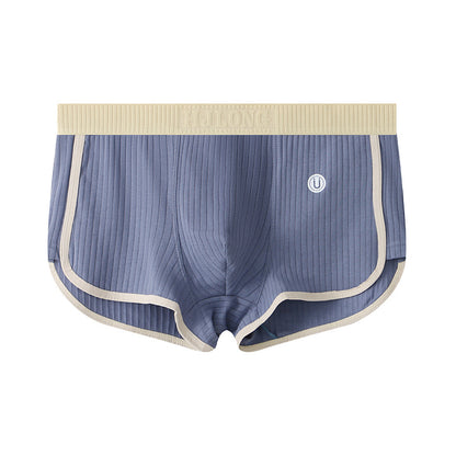 Women's Ribbed Cotton Mid-Waist Safety Shorts / Boxer Underwear