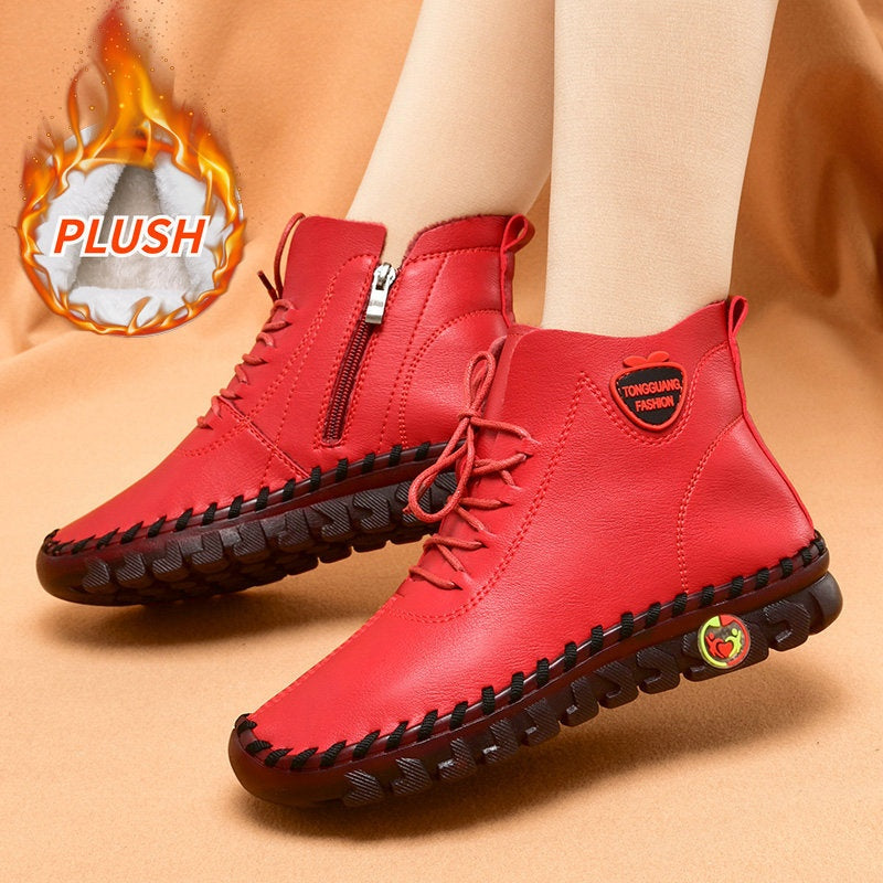 Women's Soft Sole Anti-Slip Winter Shoes | Warm Plush Mother Boots