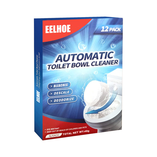 12-Pack Automatic Toilet Bowl Cleaner Tablets – Deep Descaling & Deodorizing Effervescent Tablets