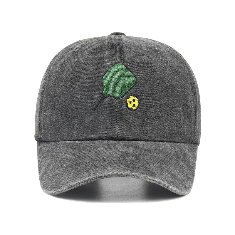 Pickleball Hair Don't Care" Embroidered Washed Cotton Baseball Cap
