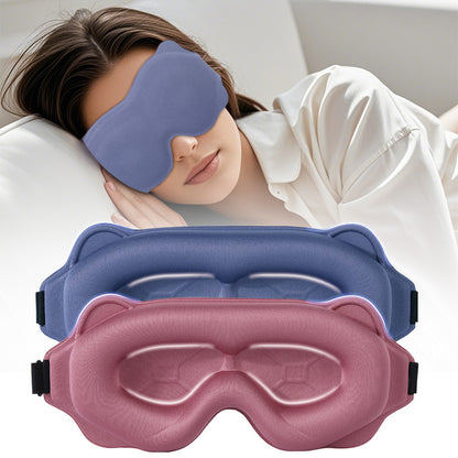 3D Contoured Blackout Sleep Mask | Breathable Deep Concave Protective Eye Goggles