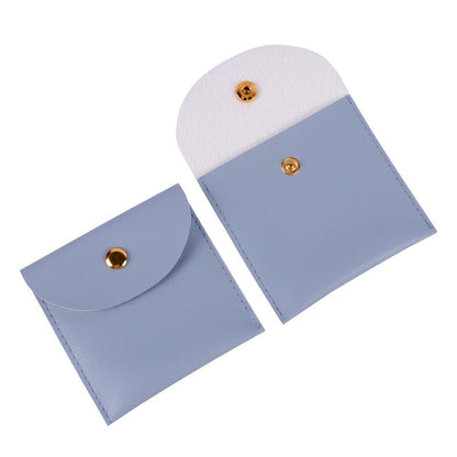 Colorful Faux Leather Jewelry Pouch / Travel Storage Bag with Buckle Closure