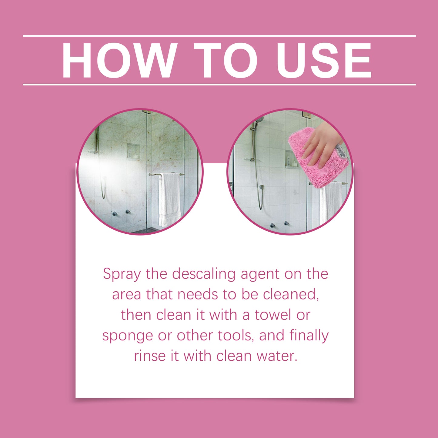 Powerful Bathroom and Kitchen Descaler Spray | Hard Water Stain and Scale Remover
