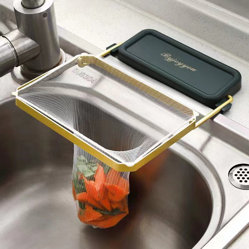 Kitchen Sink Draining Strainer Rack - Disposable Mesh Net Leftover Residue Anti-Blocking Screen