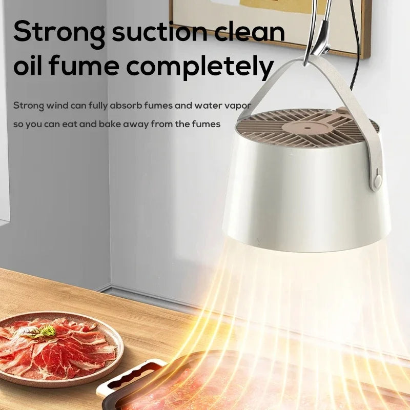Desktop Portable Range Hood – Mini USB Extraction Fan for Small Kitchen, BBQ, and Indoor Cooking