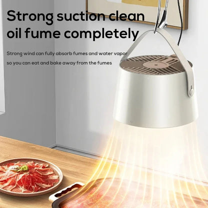Desktop Portable Range Hood – Mini USB Extraction Fan for Small Kitchen, BBQ, and Indoor Cooking