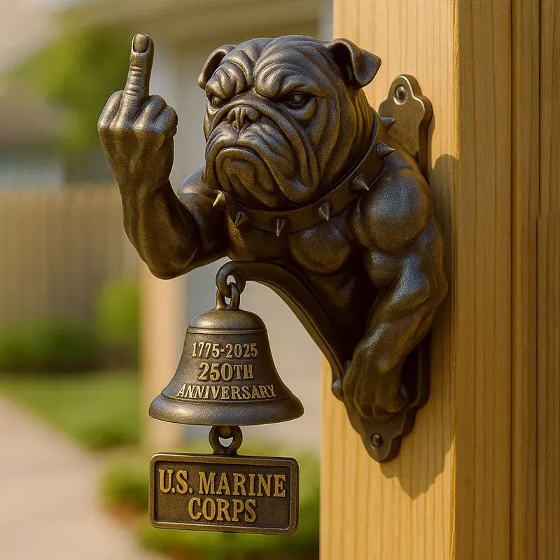 Vintage Dog Welcome Bell – Metal Wall-Mounted Merchant Chime for Home & Office Entrance