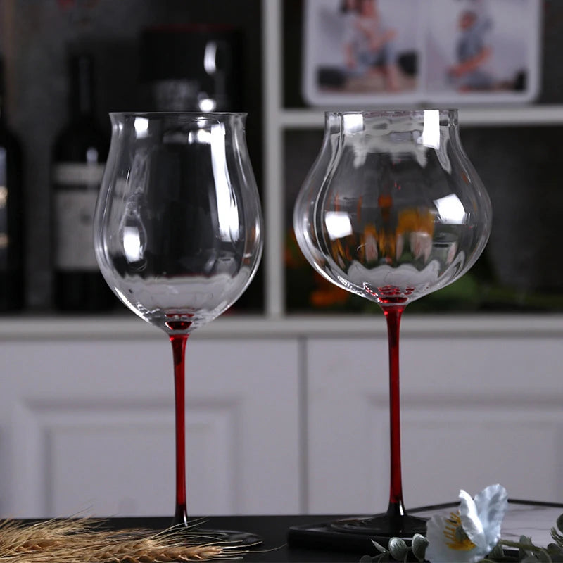 Elegant Creative Black Bow Tie Crystal Wine Glass | High-End Burgundy & Champagne Goblet