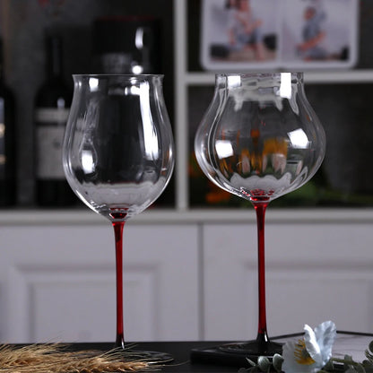 Elegant Creative Black Bow Tie Crystal Wine Glass | High-End Burgundy & Champagne Goblet