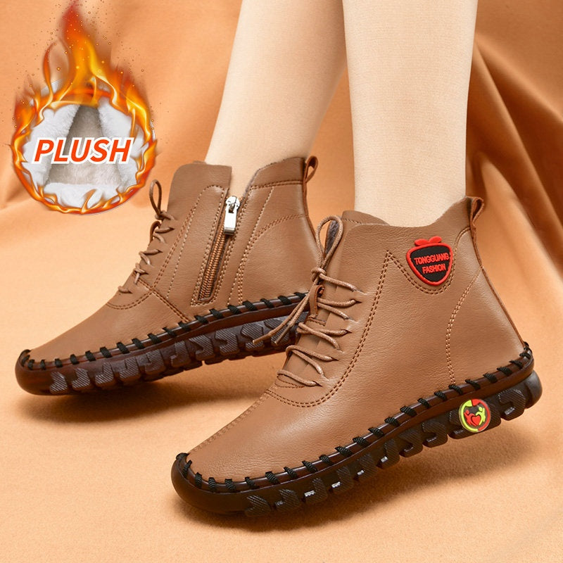 Women's Soft Sole Anti-Slip Winter Shoes | Warm Plush Mother Boots