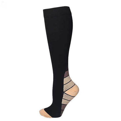 Professional Women's Long Compression Socks - High Elastic Sports Pressure Socks