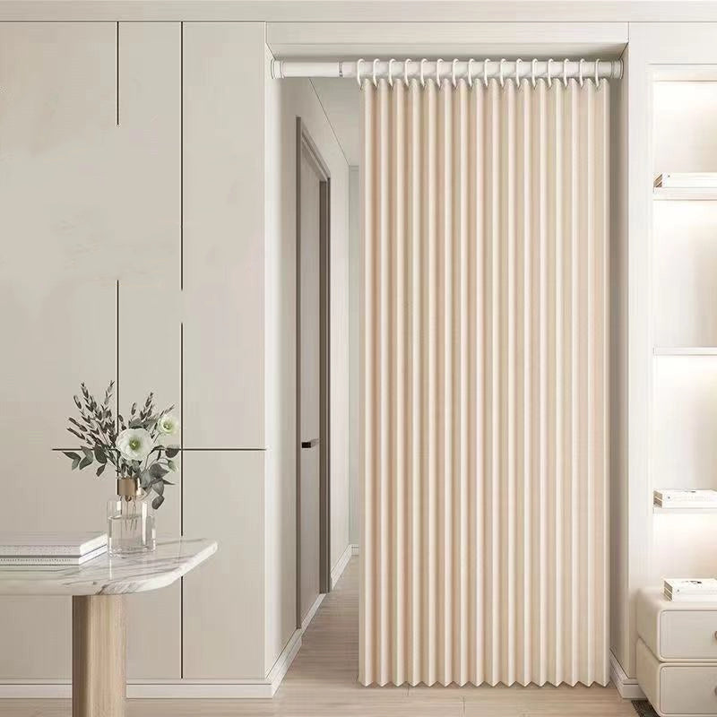 Folding Pleated Curtains for Windows - No Punching Installation