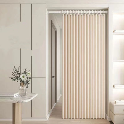 Folding Pleated Curtains for Windows - No Punching Installation