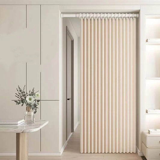 Folding Pleated Curtains for Windows - No Punching Installation