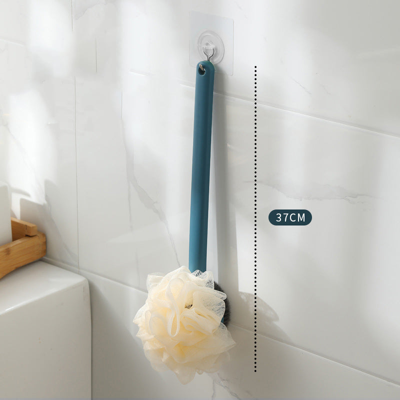 2-in-1 Long Handle Bath Brush with Loofah – Japanese Style Back Scrubber for Shower & Exfoliation