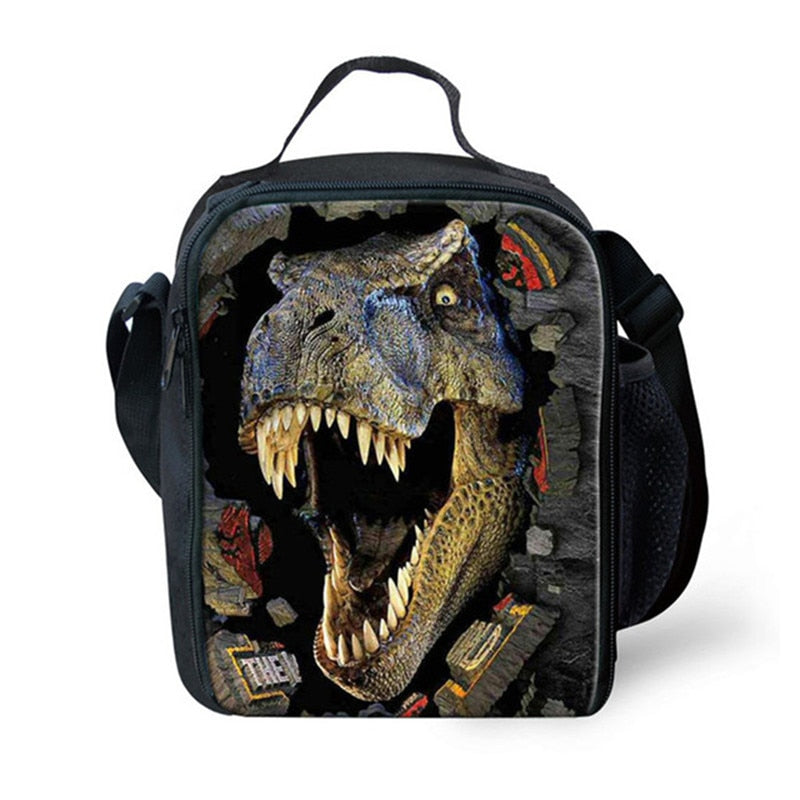 3D Dinosaur Print School Backpack for Boys - Orthopedic Kids Satchel & Schoolbag