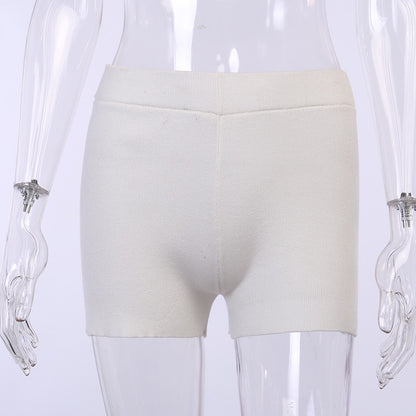Essential Ribbed Knit Bodycon Shorts – Seamless Slim Fit Summer Lounge Bottoms for Women