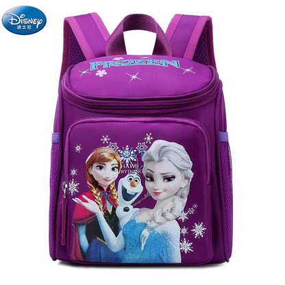 Disney Frozen Anna & Elsa Plush School Backpack for Girls (Breathable)