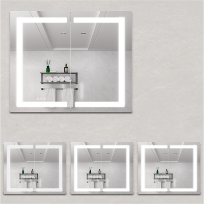 36 x 30 Inch LED Medicine Cabinet with Dimmable Anti-Fog Vanity Mirror