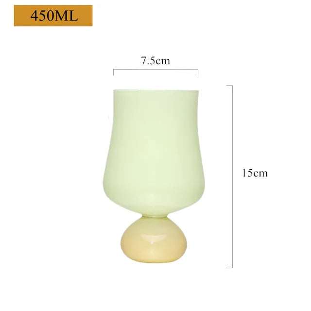 Aesthetic Medieval Style Pastel Tulip Glass | Large Capacity Multi-Use Cocktail & Dessert Cup