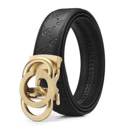 Men's Genuine Leather Automatic Buckle Belt | Versatile Business & Casual Fashion