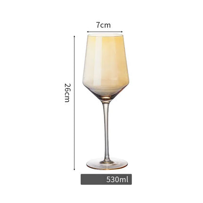 European Luxury Smoke Gray Crystal Wine Glasses - Premium Champagne & Cocktail Goblets