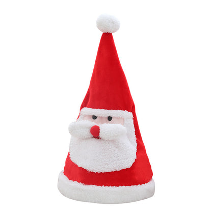 Electric Moving Christmas Santa Plush Toy | Light-Emitting & Singing Kawaii Xmas Hat