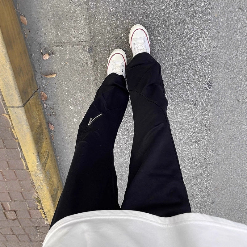 Men's Premium Gray Cargo Sweatpants - Athletic Straight Leg Trousers
