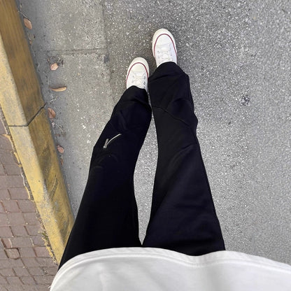 Men's Premium Gray Cargo Sweatpants - Athletic Straight Leg Trousers