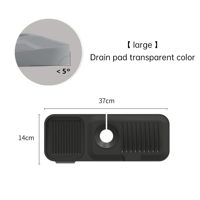 Silicone Faucet Drain Pad - Anti-Splash Kitchen Countertop Sink Mat