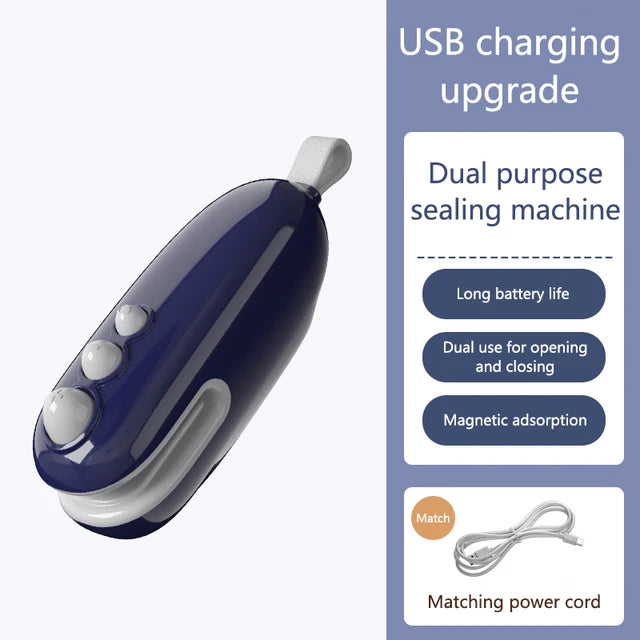 Portable Mini Bag Sealer | Handheld Heat Sealer for Snacks & Plastic Bag Storage