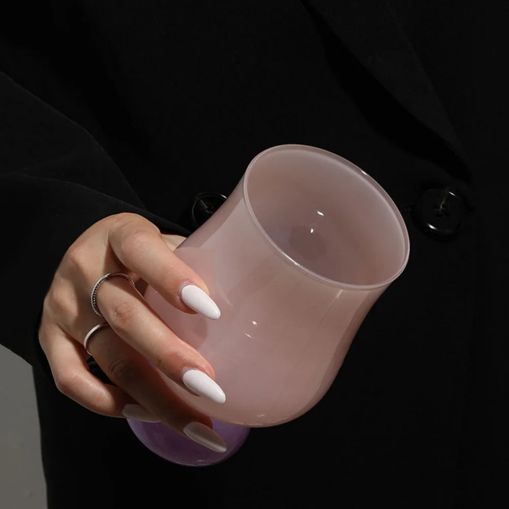Aesthetic Medieval Style Pastel Tulip Glass | Large Capacity Multi-Use Cocktail & Dessert Cup