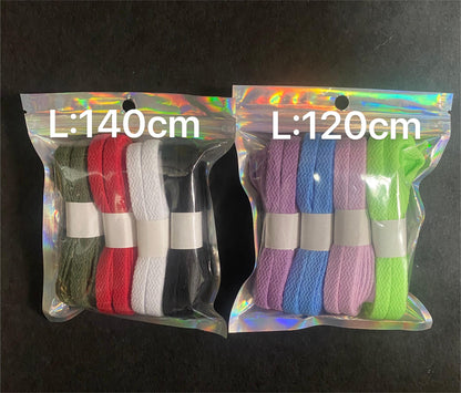 8 Pairs Colorful Flat Shoelaces Set