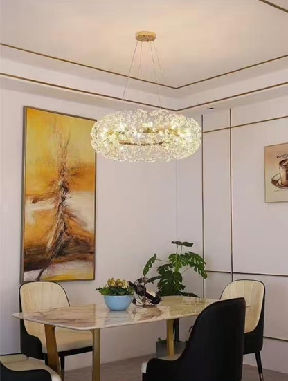 Modern Luxury Dandelion Crystal Pendant Light for Living Room