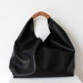 Luxury Spliced Woven Handle Shoulder Bag - Chic PU Leather Hobo Bag & Tote for Women
