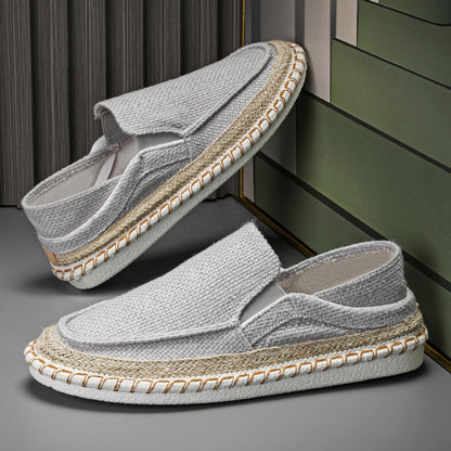 Men's Casual Breathable Espadrille Loafers - Lightweight Canvas Slip-On Shoes