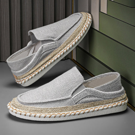 Men's Casual Breathable Espadrille Loafers - Lightweight Canvas Slip-On Shoes
