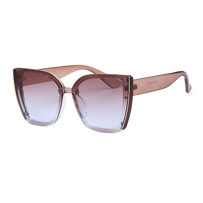 Fashion Cat-Eye Oversized Sunglasses for Women - UV Protection Trendy Sun Glasses