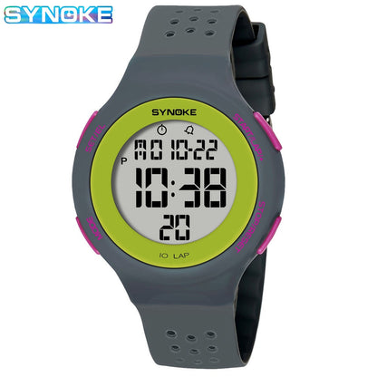 SYNOKE Thin LED Waterproof Electronic Watch - Fashionable Sports Watch for Swimming