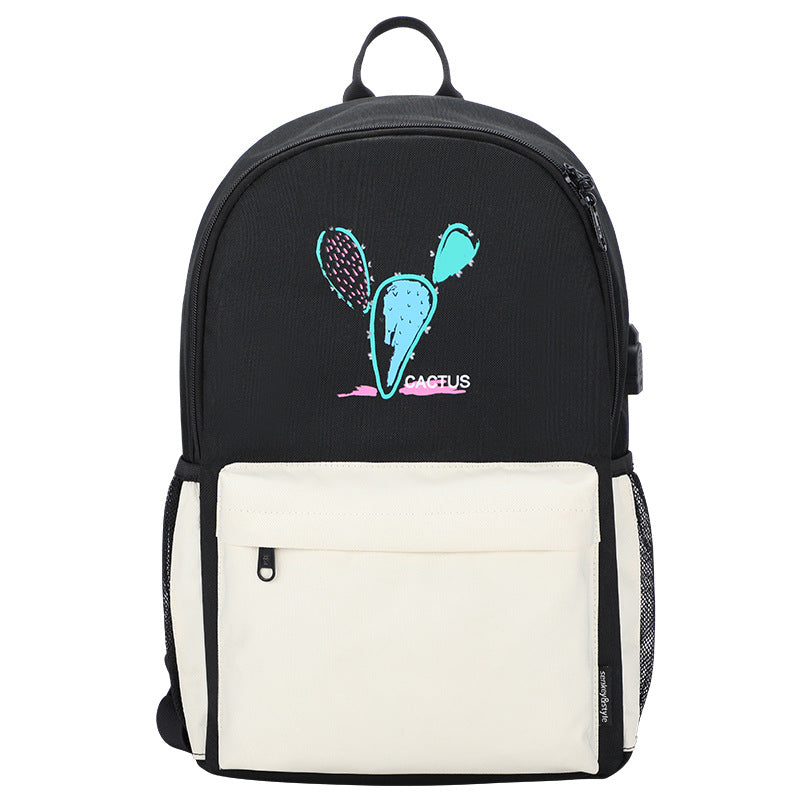 Cute Bear Cartoon Backpack - Small, Fresh Oxford Cloth School Bag for Students & Girls