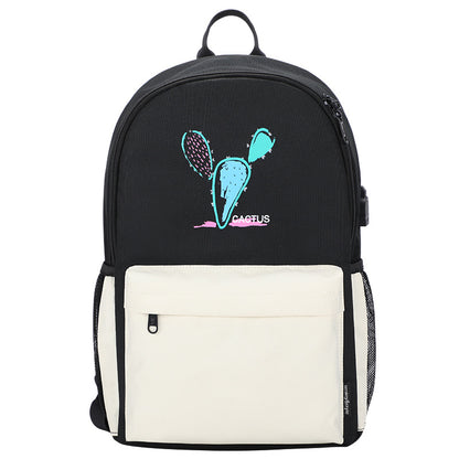 Cute Bear Cartoon Backpack - Small, Fresh Oxford Cloth School Bag for Students & Girls