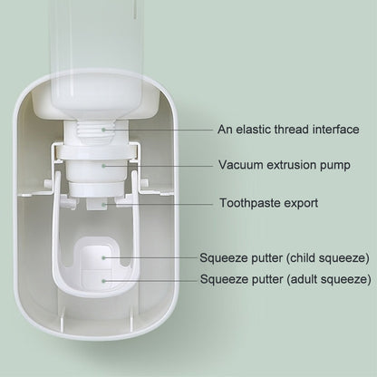 Hands-Free Automatic Toothpaste Dispenser – Wall Mounted Dust-Proof Toothbrush Holder Set