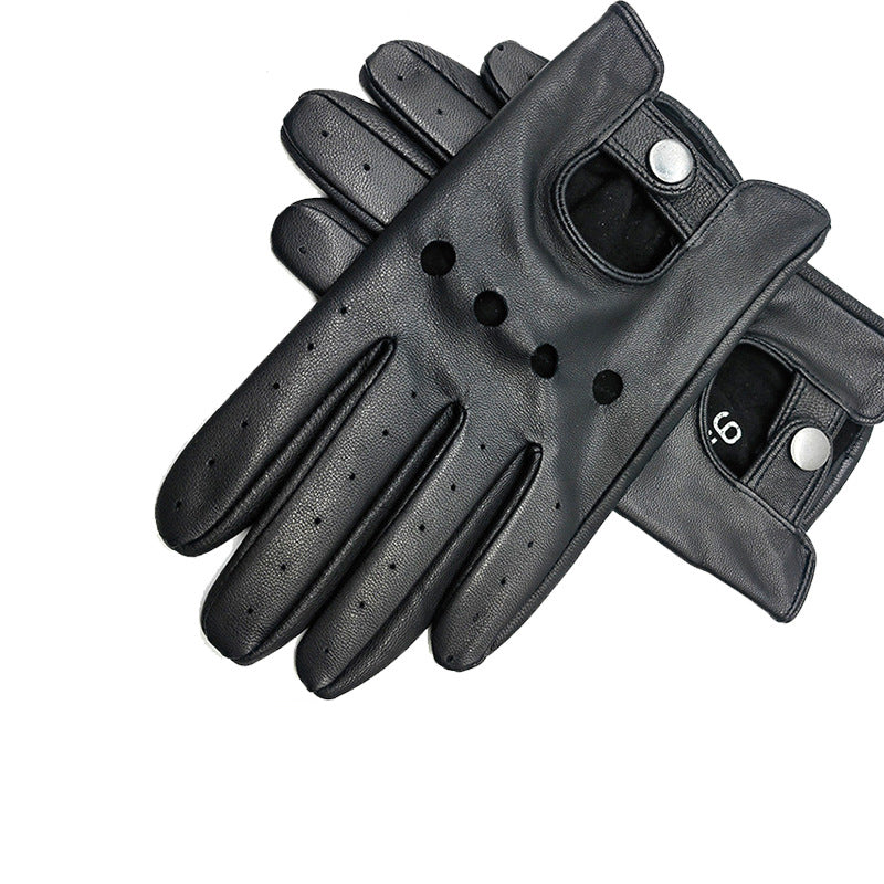 Men's Classic Perforated Leather Driving Gloves | Anti-Slip Sports Cycling & Outdoor Gloves