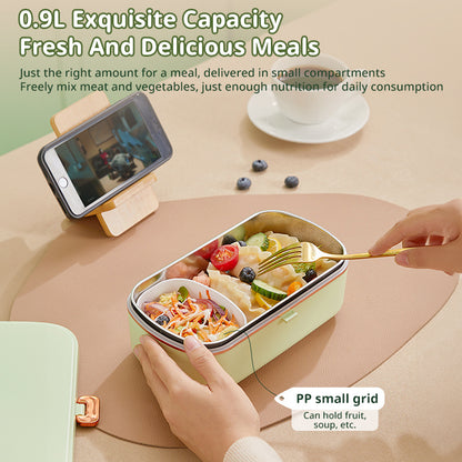 900ml Portable Electric Heating Lunch Box - Self-Heating & Steaming Food Warmer for Office Workers & Travelers (Heat Preservation)