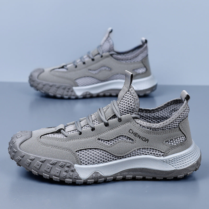 Men's Work Safety Shoes - Breathable Mesh Slip-Resistant Durable Hiking Shoes